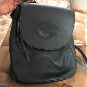 Harley Davidson leather backpack